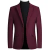 Xiaoyudian Solid Blazer British Stylish Male Blazer Suit Jacket Business Casual For Men Regular Woolen Coat Brand 201104
