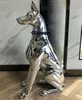 Decorações de jardim decoração para casa escultura doberman cão grande tamanho arte estátuas animais estatueta decoração do quarto estátua resina ornamentg228d