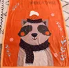 T￪xteis dom￩sticos infantil cobertores de flanela pato/gato/c￣es/urso estilos de desenho animado quente flanelas suaves mantas de roupas de cama de beb￪ cobertor100 x 140cm