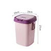 8L/13L Wall Mounted Trash Can Bin With Lid Waste Kitchen Cabinet Door Hanging Garbage Car Recycle Dustbin Rubbish 211222