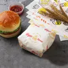 100 pcs Papel de cera à prova de óleo para alimentos wrapper pão de papel sanduíche hambúrguer frita embalagem ferramentas de cozimento fast food personalizado fornecimento t200523