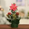 Mini Christmas Tree Xmas Artificial Tabletop Decorations Festival Miniatuur Tree met Bal Home Room Desktop Ornamenten 2010XB