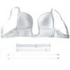 YANDW Reggiseno push up bianco sexy tuffo Deep Gather Cinghie trasparenti semplici Reggiseno donna in silicone floreale 70 75 80 85 90 95 A B C D E 201202