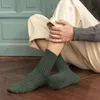 Men's Socks Long Tube Sweat-absorbent Solid Color Autumn And Winter Sports Breathable Ins Trend1