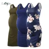 Lot de 3pcs maternité femmes robe robes de grossesse Mama vêtements flatteur côté fronces encolure dégagée femmes enceintes vêtements LJ201123