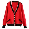 Изящный свитер кардиган пальто женские новый год новый стиль красная весенняя одежда модный свитер короткие вершины мода 201031