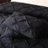 グレーブラック羽毛布団カバー寝具セットソリッドベッドカバーピンチプリーツアートワークシングルクイーンキングサイズ3個枕カバーC0223