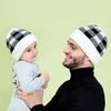 Beanie genitore-figlio 8 colori inverno caldo per bambini adulti berretti lavorati a maglia berretti sportivi all'aria aperta cappelli di lana scozzese CYZ2860