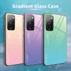 Gradient hartowane szklane przypadki dla Samsung Galaxy S20 Fe 5G S21 Ultra Note 10 Plus S10 S23 S24
