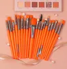 20 stks make-up borstels set oog schaduw stichting poeder eyeliner wimper lip make-up borstel cosmetische schoonheid tool kit 5 sets / lot