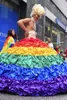 2021 Rainbow Quinceanera Sukienki Mężczyźni Kobiet Satynowe Suknie Balowe Prom Bez Ramiączek Koronki Vintage Sweet 16 Dress Masquerade Party Ball Suknia