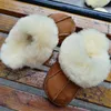 Kołowiny Wełny Kapcie dla par House Shoes Kobiety Zimowe Kapcie Home Kapcie Non Slip Ciepłe Kapcie House Soft Sole Real Fur Buty X1020