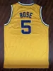 personnalisé Jalen Rose # 5 Michigan Retro Basketball Yellow Stitch personnaliser n'importe quel nom de numéro HOMMES FEMMES JEUNESSE XS-5XL