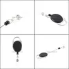 Schlüsselanhänger Mode-Accessoires Retractable Pl Schlüsselanhänger Kette Reel Id Lanyard Namensschild Karte Abzeichenhalter Rückstoß Gürtelclip Klassischer Schlüsselbund Dro