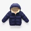 HIPAC Boys Winter Ubrania Kurtka Dzieci Toddler Boy Poliester Fibre Fibre Bawełniany Casual Solid Sipping z kapturem moda aktywna LJ201203