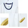 Toy-Oudour T-shirt Color Edge pour femmes T-shirt de base en coton décontracté T-shirt T-shirt Femme S ~ XXL Hauts d'été T-shirts à manches courtes Y200110