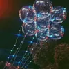 10st 20 tum lysande LED -ballong 3M LED Air Balloon String Lights Bubble Helium Balloons Kids Toy Wedding Party Decoration T20062371600