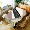 Senisaihon Mediterranean Tablecloth Retro Stripes Pattern Polyester Cotton Rectangular Table cloth Wedding Banquet Table Cover T200707
