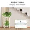 Black White Metal Floor Two-Layer Elegant Metal Plant Stand Shelf Flower Pot Rack Holder For Green Plant T200104291W