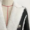 EXCELLENTE QUALITÉ Élégant Designer Blazer D'hiver pour Femmes Lion Boutons Veste En Cuir De Fourrure Artificielle Blazer 201201