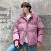 2020 New Men Winter Puffer Jacket Korean Style Clothes Hip Hop Parka Bright Bubble Coat
