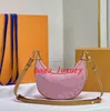 高級デザイナーショルダーバッグ最高品質女性のハンドバッグファッションレディクレセントホーボバッグ財布