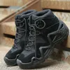 Обувь на улице Армейский зеленый камуфляж сапоги высокие лодыжки мужские мужчины спортивные походы ходьбы кроссовки кроссовки 3 2022 черные моды нескользящие пинетки AB5414