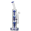 Oranje driearmige boompercs Glazen bubbler rookpijp water Glazen waterpijp 13 inch met 14 mm bowl