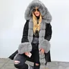 Fourrure hiver veste femmes concepteur rétro à capuche femme manteau vêtements d'extérieur mode Vintage chaud longue Parka Jaqueta Feminina DR11841