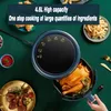 360 ° Bakken Broodrooster Air Fryer zonder olie 4.6L Grote capaciteit convectie Oven Home Intelligente Multifunctionele Elektrische Friteuse