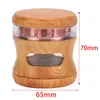 Smoke Grinder 63MM Resin Imitation Wood Creative Side Window And Waist Reduction Cigarette Grinder