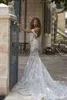 Berta 2021 웨딩 드레스 섹시한 연인 레이스 아플리케 비즈 인어 인어 신부 가운 맞춤 제작 백리스 스윕 기차 웨딩 드레스