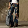 Frau Hosen Femme Pantalon Mode Gedruckt Jeans Casual Lange Hosen Mode Druck 201223