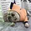 Costume drôle de dinosaure bouledogue français Vêtements pour chiens de compagnie pour petits chiens Automne Hiver Chaud Chihuahua Sweats à capuche Pug Pull S-3XL T200710