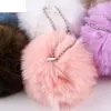 13 couleurs 8 CM fausse fourrure de lapin boule porte-clés femmes filles voiture sac d'école porte-clés mignon chaîne pompon porte-clés bijoux accessoires