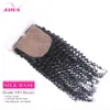 Fermeure de base de la soie Péruvienne malaisienne brésilienne brésilienne Top Lace Fermeure de cheveux non transformés Remy Kinky Curly Virgin Hair Extensions 5319006