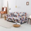 Elastische Sofa Cover voor Woonkamer Spandex Fauteuil Cover Magic Gedrukt Bloem Couch Cover 1/2/3/4 Seater 4 Size Beschikbaar LJ201216