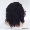 Preto Kinky Curly Sintético Lacefront Peruca 14 ~ 26 polegadas Pelucas Simulação Cabelo Humano Perucas dianteiras 180719- # 2