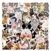 10 / 50pcs New Kawaii Cat Stickers Decalcomania per ragazza carino cartoni animati animale adesivo animale fai da te valigia cartoleria frigorifero bottiglia d'acqua chitarra auto