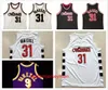 baskettröja retro cincinati college #31 Nick Van Exel tröjor throwback mesh sydd vit blå broderi anpassad stor storlek S-5XL