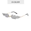 Luxe mode vuurvlam zonnebril dames rimless golf zonnebril metalen tinten voor vintage vrouwen spiegel brillen uv4007267386