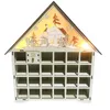 Drewniany kalendarz przygodowy z 24 szufladami Dom Dom DIY Wedding Ozdoby biżuterii Kalendarz świąteczny 201204