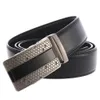 Ceinture en cuir à boucle automatique pour hommes, nouvelle mode noire classique Business, pour pantalons pour hommes