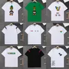 22SS Nowy Styl Mens Designer Tees Moda Koszulki Koszulki Casual Tee Wygodne Mężczyźni Kobiety Haft Drukuj Luksusowe Koszulki