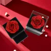 Blumen-Schmuckkästchen, unverblasste Rose mit Überraschung, 100 Sprachen, Halskette „Ich liebe dich“, seltsames Geschenk für Mutter, Freundin, Valentinstagsgeschenke