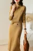 Dames tweedelige broek nepoel temperament 2 set vrouwen v-hals losse trui tops + hoge taille slank wijd been femme roupas koreaanse gebreide pc's