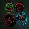 Friday the 13th The Final Chapter Led Light Up Figure Mask Music Active EL Fluorescent Horror Mask Hockey Party Lights T2009071080003