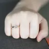 トランスジェムソリティア婚約リング14Kイエローゴールド1カラット直径6.5mm F女性のためのカラーエンゲージリングウェディングY200620