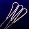 Icedout Women Anklet 4mm Gold Color Tennis Chain Material Copper Justerbar Hip Hop Rock Street Charms Jewelry4347598740984