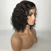 Mänskliga hår peruker för svarta kvinnor djupa kroppsvåg stängning bob peruk 10 tum 180 densitet på försäljning grossist peice hårförsäljare
